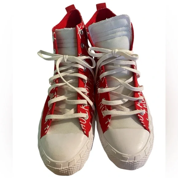 Converse High Top Shoe Sneaker Red Size 12 Men Not A Chuck - Picture 4 of 6
